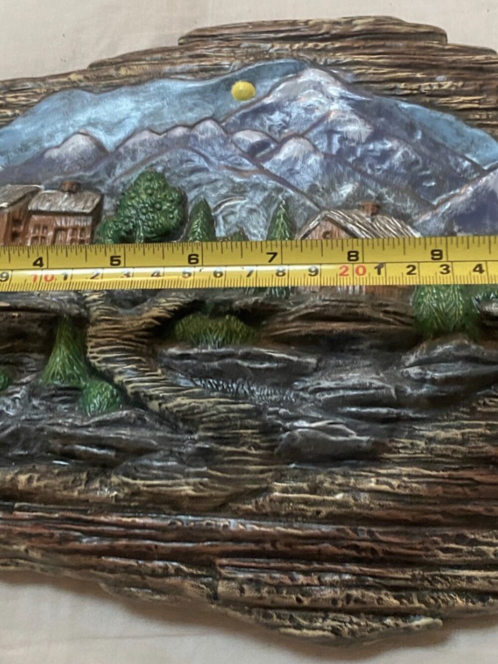 Vintage Mid-Century Ceramic Cottage Mountain Home Wall Sculpture - Picture 2 of 5